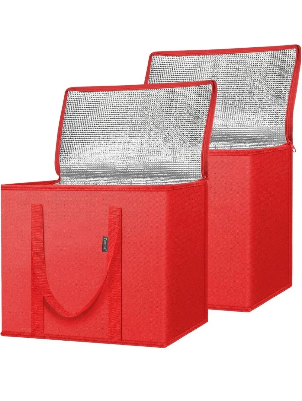 Red Insulated Storage Tote - Pack of 2